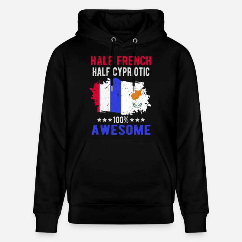 Moitié Français moitié chypriote - Sweat à capuche bio CRUISER Stanley/Stella Unisexe - noir