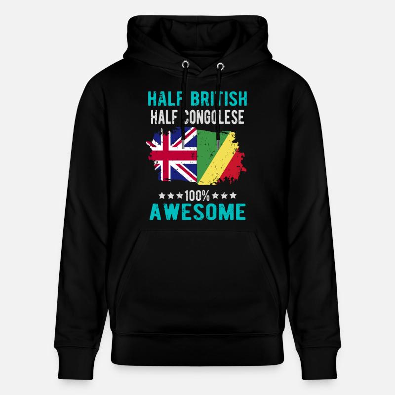Moitié britannique moitié congolais - Sweat à capuche bio CRUISER Stanley/Stella Unisexe - noir