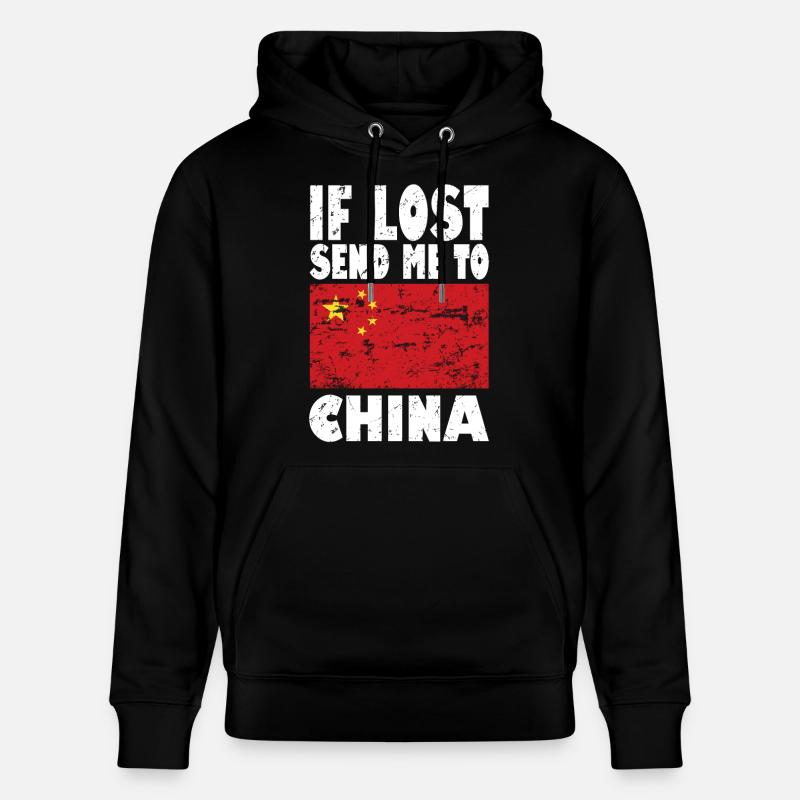 Drapeau chinois - Sweat à capuche bio CRUISER Stanley/Stella Unisexe - noir