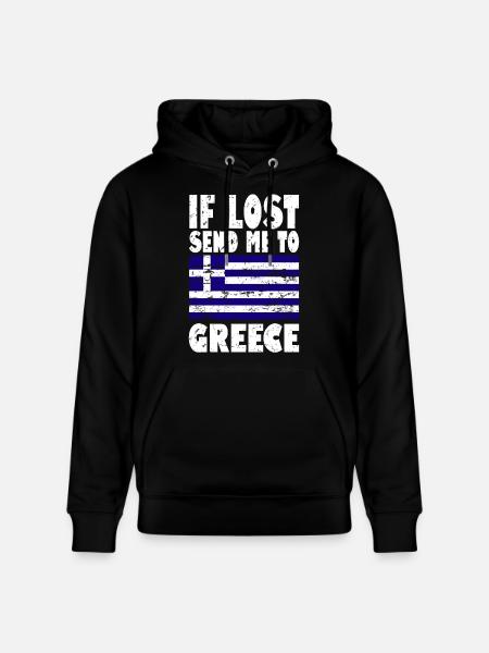 Drapeau de la Grèce - Sweat à capuche bio CRUISER Stanley/Stella Unisexe - noir