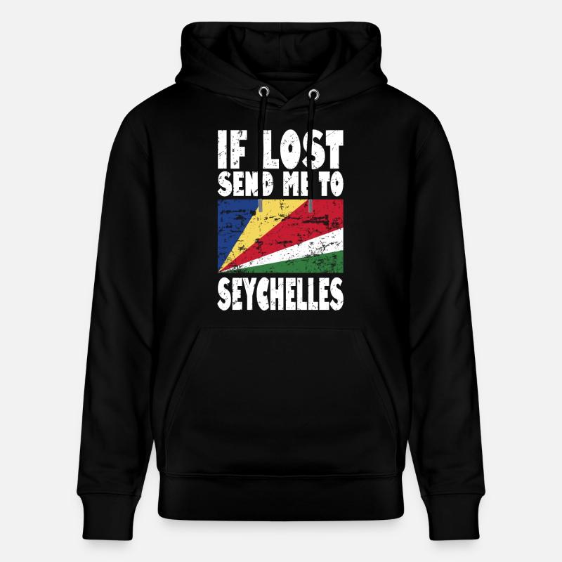 Drapeau des Seychelles - Sweat à capuche bio CRUISER Stanley/Stella Unisexe - noir