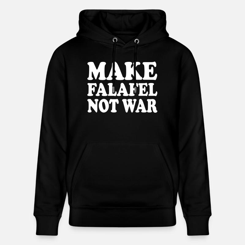 Make falafel not war - Stanley/Stella Unisex Bio-Hoodie CRUISER  - Schwarz