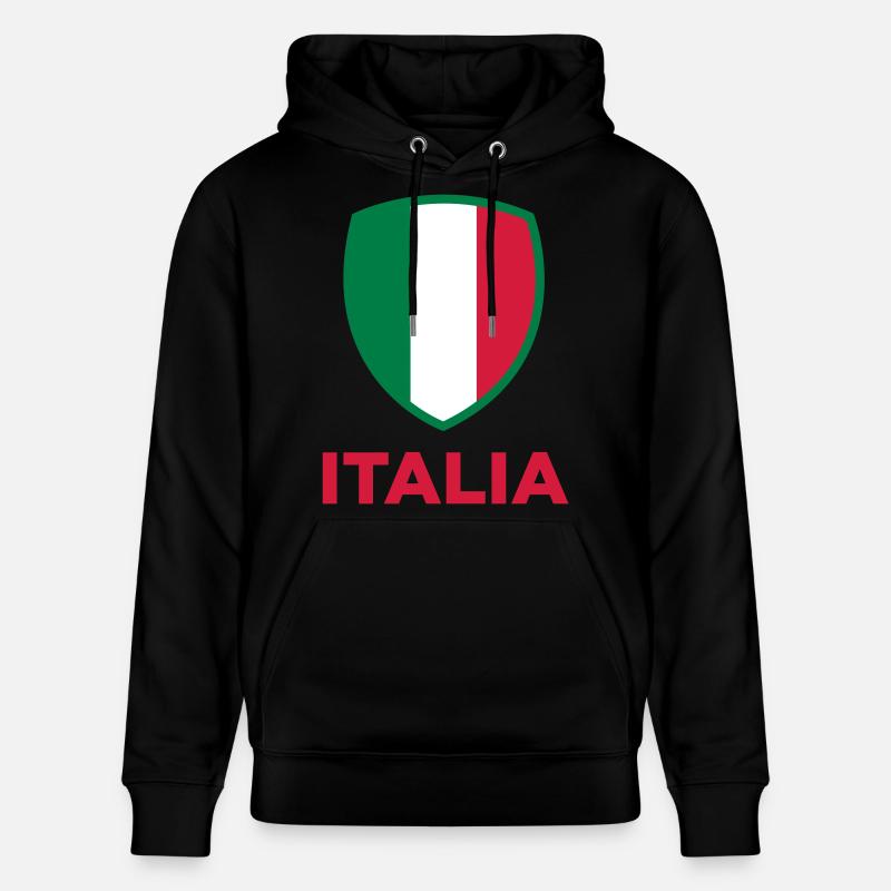 Drapeau national de l Italie - Sweat à capuche bio CRUISER Stanley/Stella Unisexe - noir