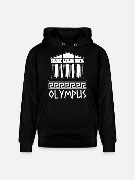 White Temple at Mount Olympus - Stanley/Stella CRUISER Unisex Organic Hoodie - black