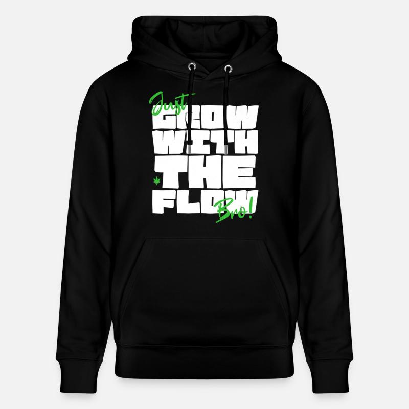 Grow with the Flow - Stanley/Stella Unisex Bio-Hoodie CRUISER  - Schwarz
