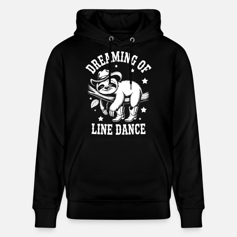 Sloth LineDance Cowboy - Sweat à capuche bio CRUISER Stanley/Stella Unisexe - noir