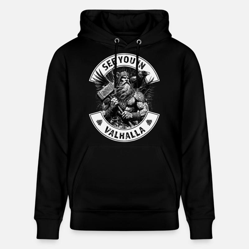 See you in Valhalla - Stanley/Stella Unisex Bio-Hoodie CRUISER - Schwarz