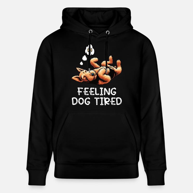 Feeling Dog Tired Airedale Terrier Airedales  - Stanley/Stella Unisex Bio-Hoodie CRUISER  - Schwarz
