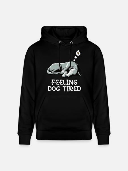 Feeling Dog Tired Irish Wolfhound Wolfhound - Stanley/Stella CRUISER Unisex Organic Hoodie - black