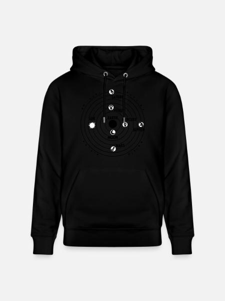 solar system - Stanley/Stella CRUISER Unisex Organic Hoodie - black