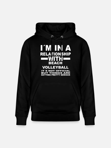 Relationship With Beach Volleyball - Stanley/Stella CRUISER Unisex Organic Hoodie - black