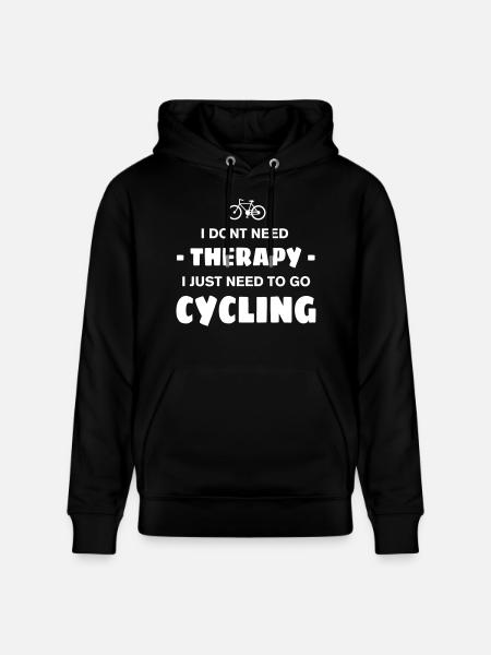 CYCLING THERAPY - Stanley/Stella CRUISER Unisex Organic Hoodie - black