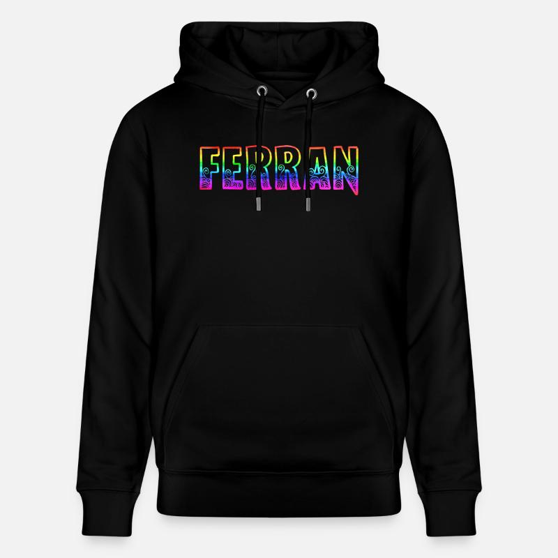 ferran rs regenbogen - Stanley/Stella Unisex Bio-Hoodie CRUISER  - Schwarz