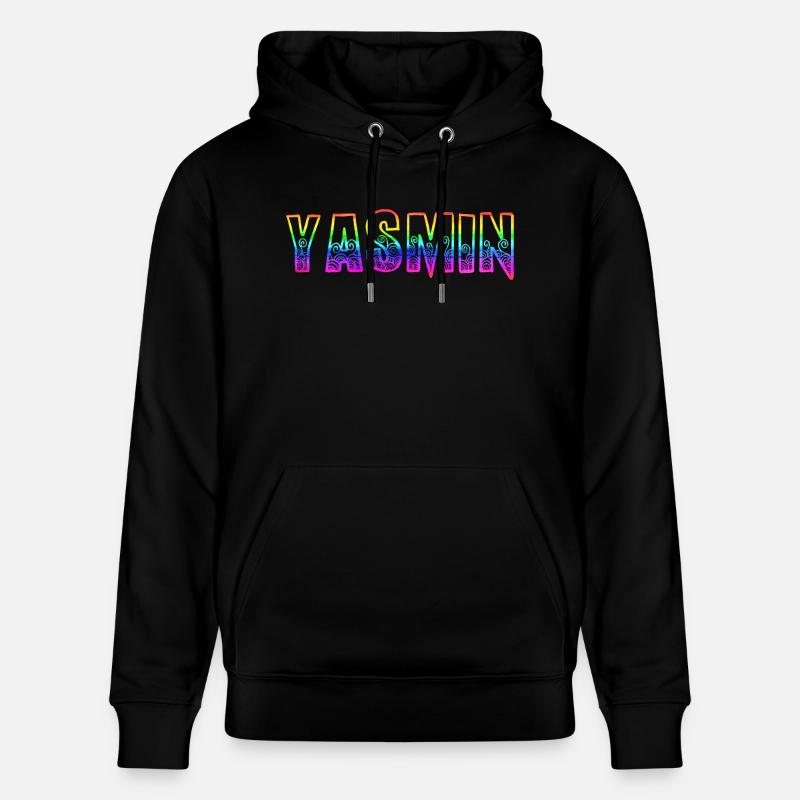 Yasmin RS Arc-en-ciel - Sweat à capuche bio CRUISER Stanley/Stella Unisexe - noir