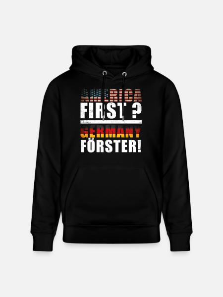 America First Germany - Stanley/Stella Unisex Bio-Hoodie CRUISER - Schwarz