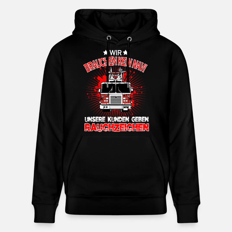Pompier volontaire pompier cadeau - Sweat à capuche bio CRUISER Stanley/Stella Unisexe - noir