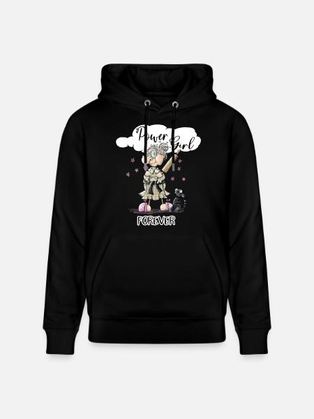Power Girl - Stanley/Stella Unisex Bio-Hoodie CRUISER - Schwarz