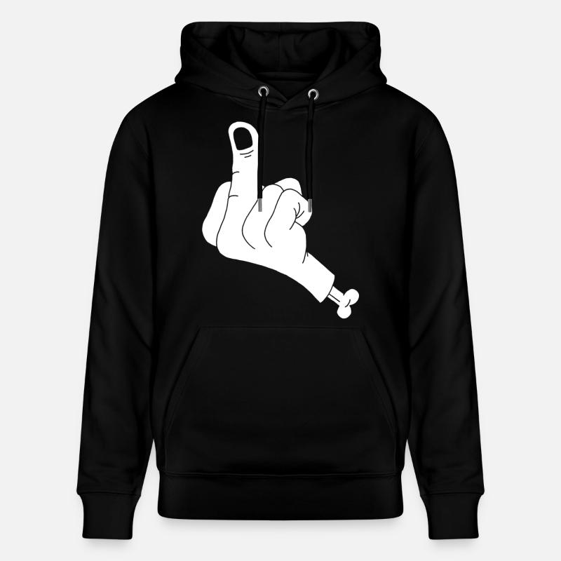 Main coupée et vulgarité (blanc) - Sweat à capuche bio CRUISER Stanley/Stella Unisexe - noir