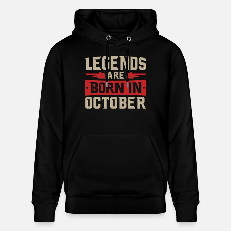 LÉGENDES SONT NÉS EN OCTOBRE - Sweat à capuche bio CRUISER Stanley/Stella Unisexe - noir