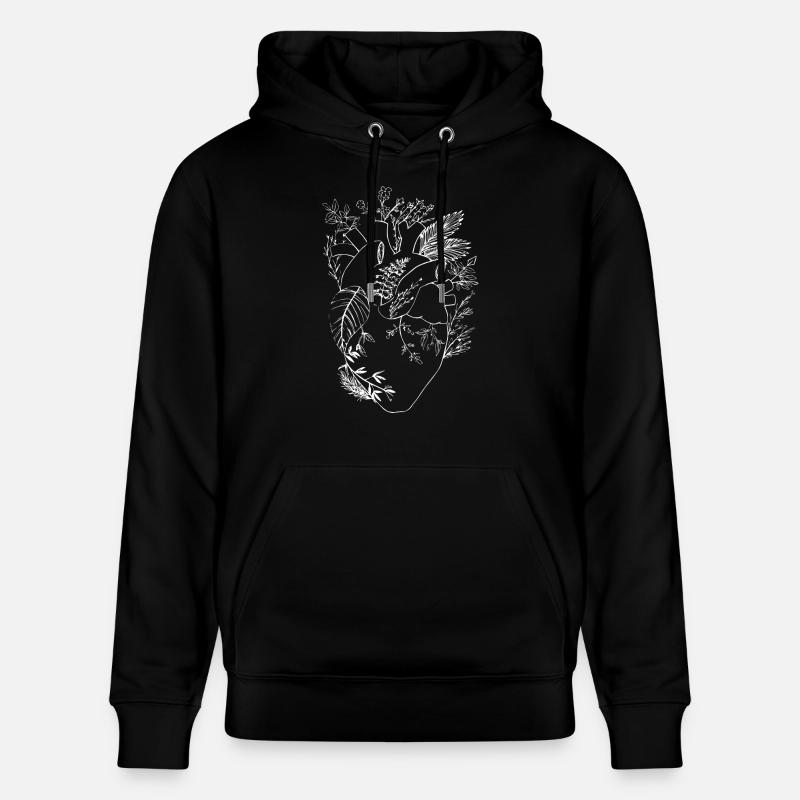 coeur naturel w - Sweat à capuche bio CRUISER Stanley/Stella Unisexe - noir