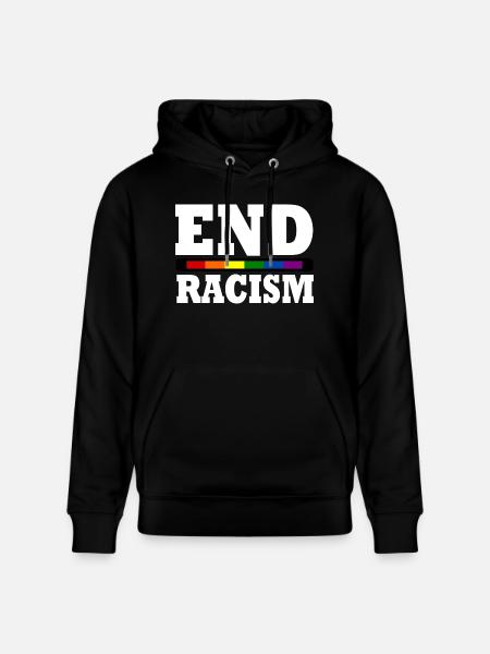End Racism - Sweat à capuche bio CRUISER Stanley/Stella Unisexe - noir