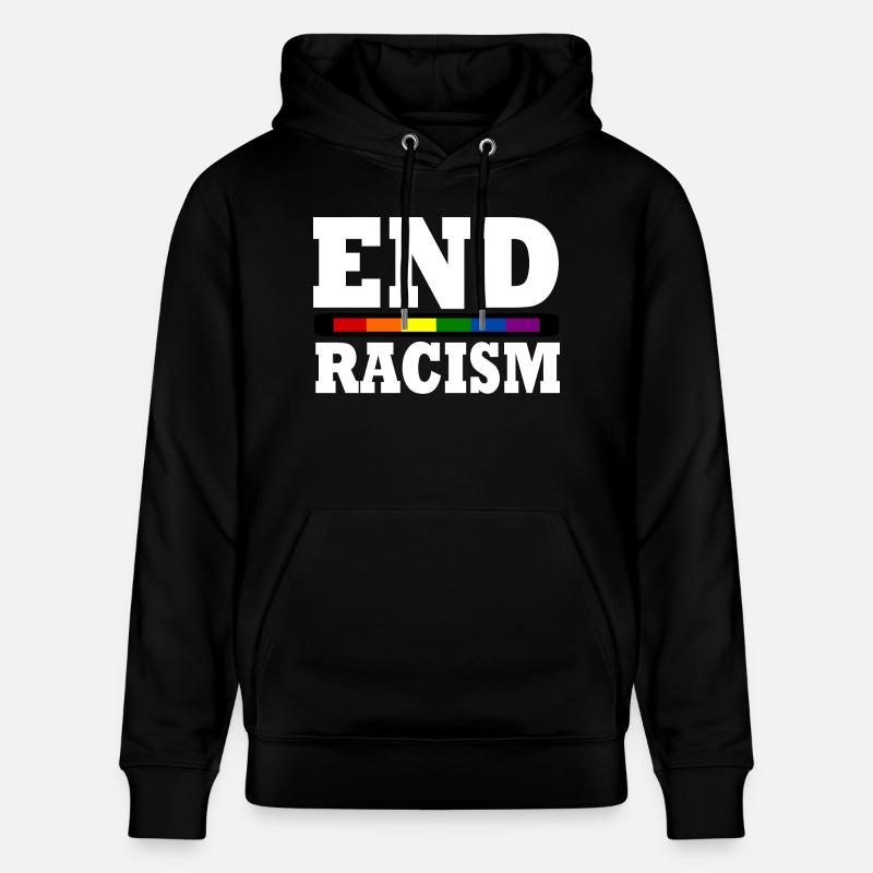 End Racism - Sweat à capuche bio CRUISER Stanley/Stella Unisexe - noir
