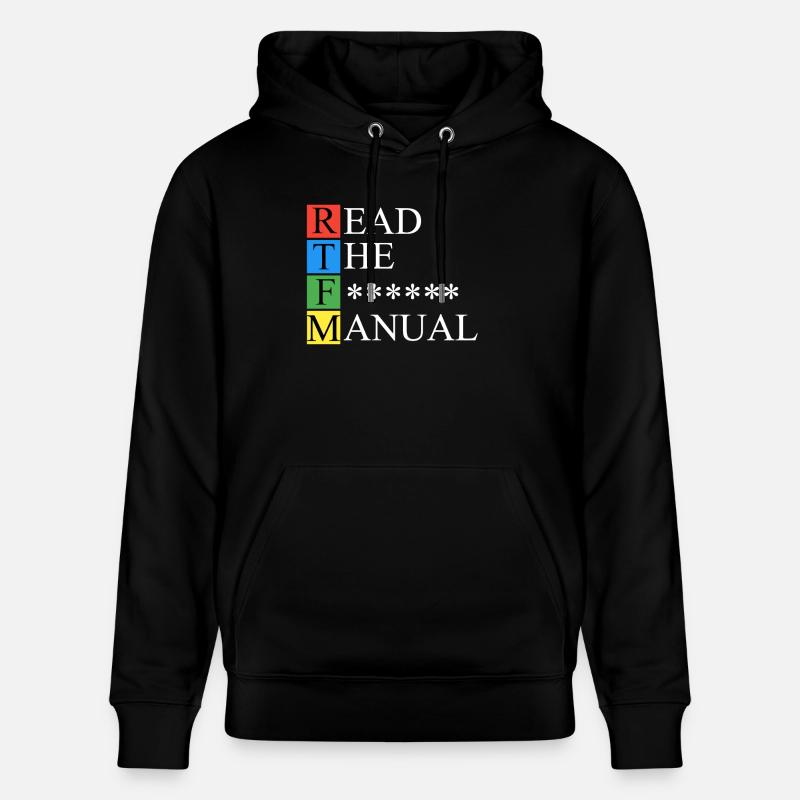 RTFM Dunkel - Stanley/Stella Unisex Bio-Hoodie CRUISER  - Schwarz