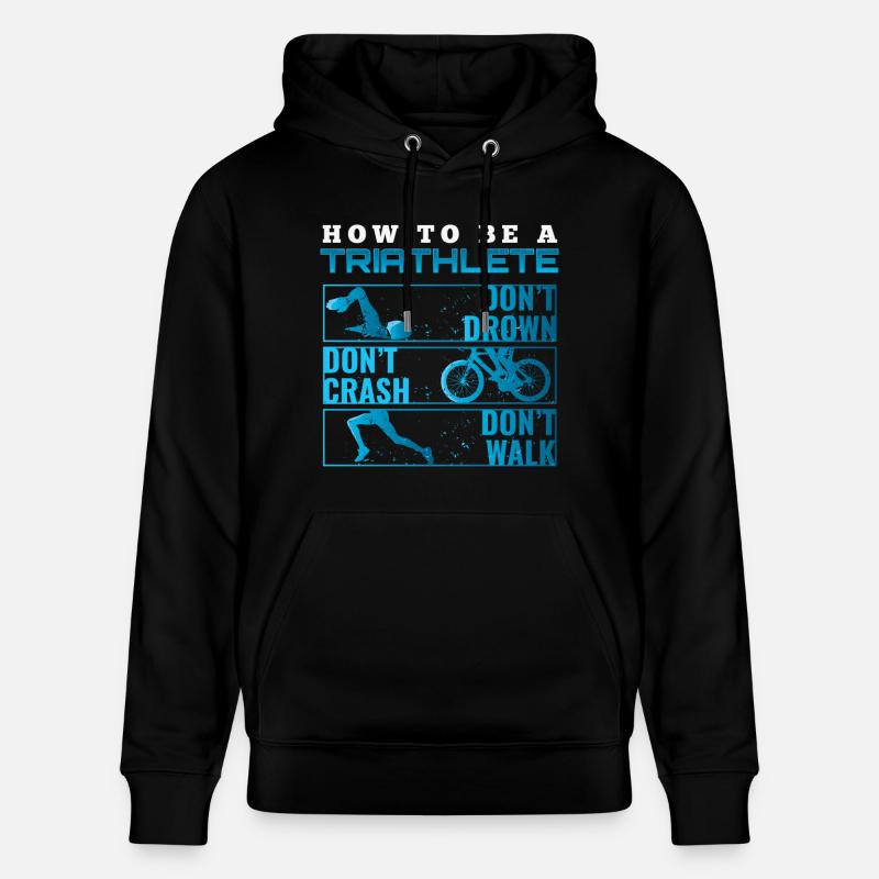 Triathlon cadeau T-shirt Evolution hommes - Sweat à capuche bio CRUISER Stanley/Stella Unisexe - noir