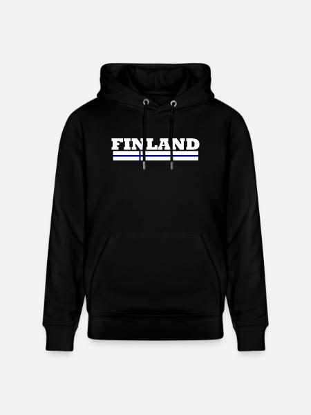 Finland flag - Stanley/Stella CRUISER Unisex Organic Hoodie - black