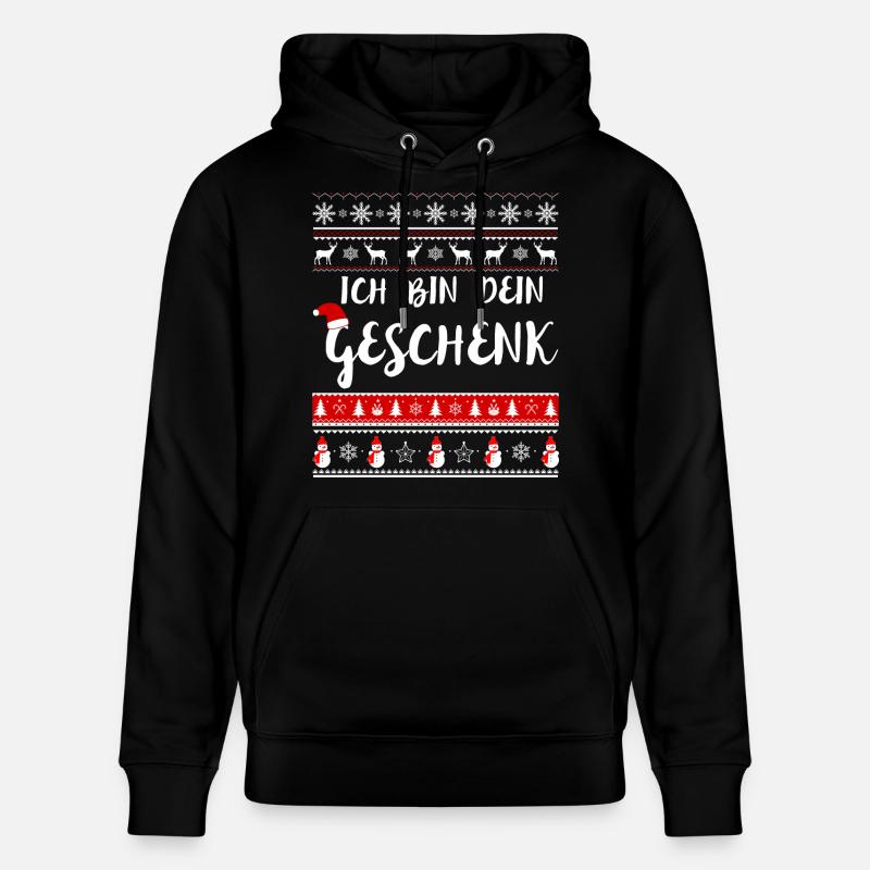 Ich bin dein Weihnachtsgeschenk - Stanley/Stella Unisex Bio-Hoodie CRUISER  - Schwarz