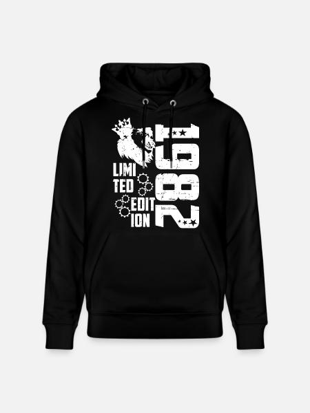 1982 Born Limited Edition - Stanley/Stella CRUISER Unisex Organic Hoodie - black