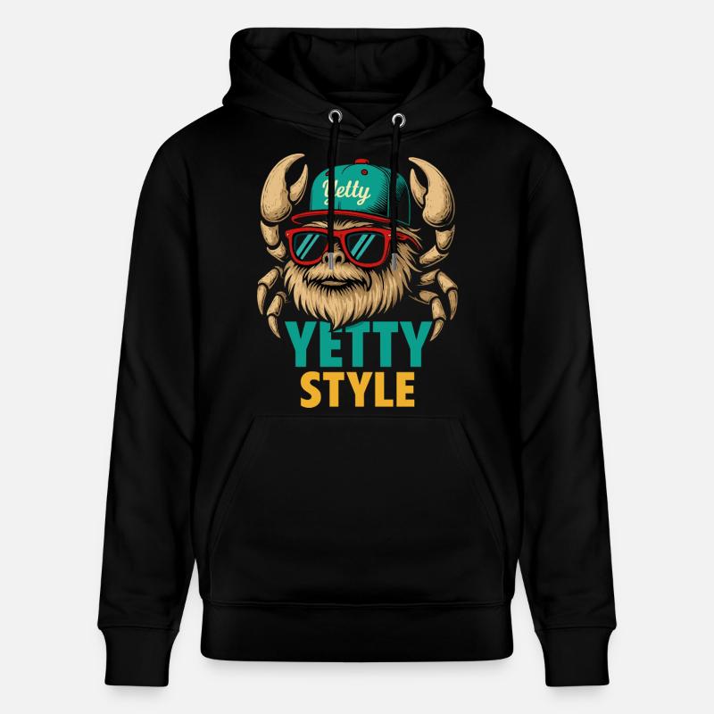 Yetty Style Yeti Graphic - Stanley/Stella Unisex Bio-Hoodie CRUISER  - Schwarz