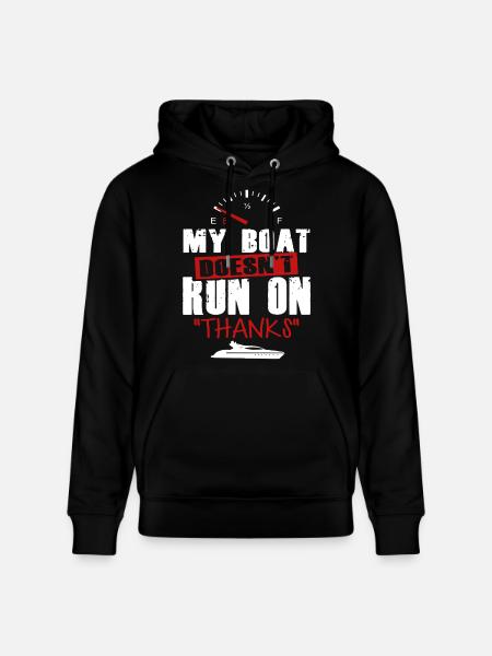 My Boat Doesn't Run On - Stanley/Stella CRUISER Unisex Organic Hoodie - black