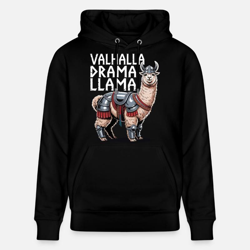 Valhalla Drame Lama - Sweat à capuche bio CRUISER Stanley/Stella Unisexe - noir