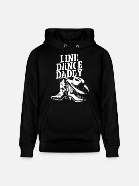 Line Dance Daddy Boots - Stanley/Stella CRUISER Unisex Organic Hoodie - black