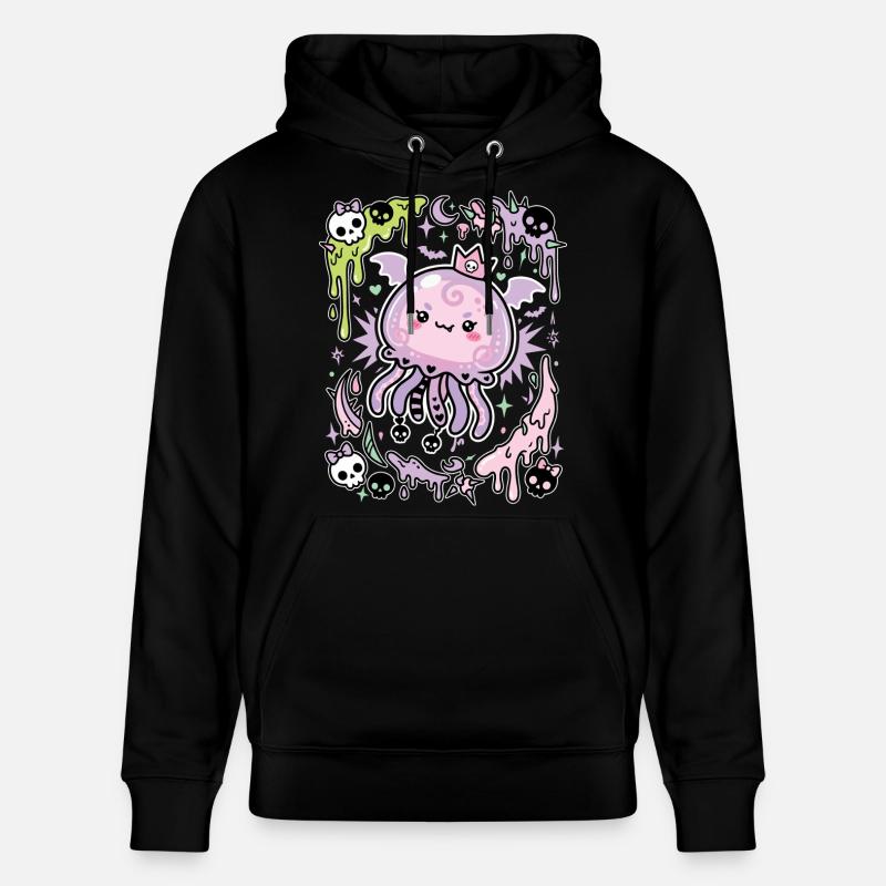 Esthétique de méduse fantôme pastel - Sweat à capuche bio CRUISER Stanley/Stella Unisexe - noir