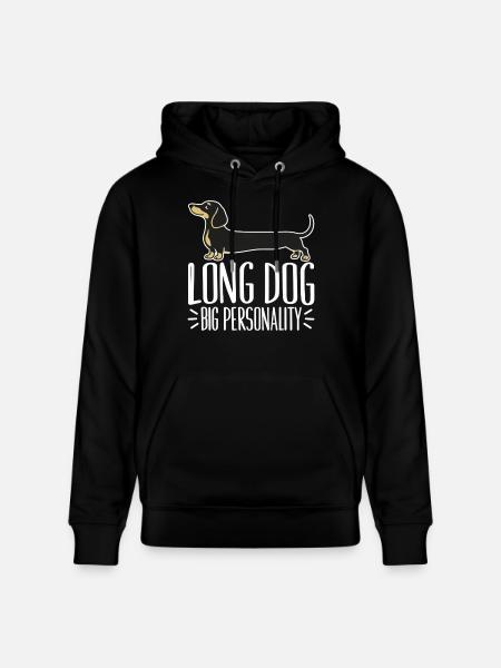 Dackel: Langer Hund, große Persönlichkeit - Stanley/Stella Unisex Bio-Hoodie CRUISER - Schwarz