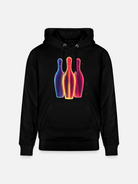 90s Bowling - Stanley/Stella CRUISER Unisex Organic Hoodie - black