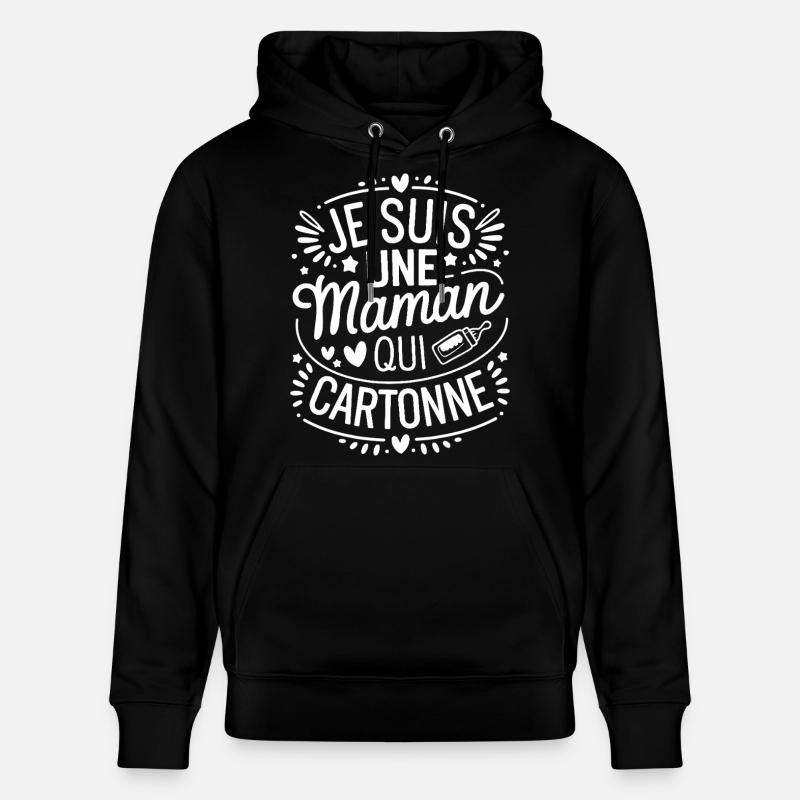 Ich bin eine erfolgreiche Mutter - Stanley/Stella Unisex Bio-Hoodie CRUISER  - Schwarz