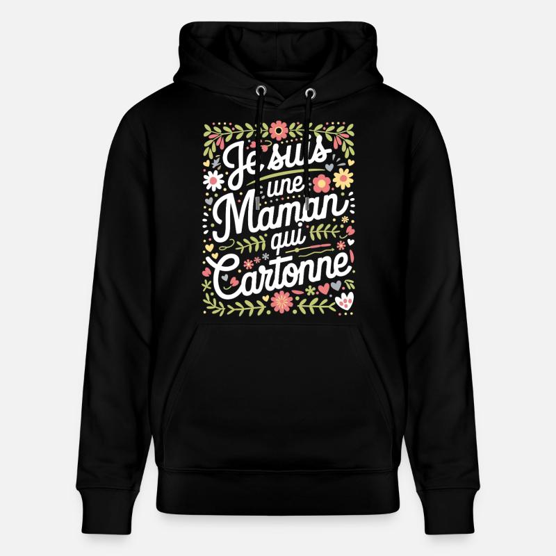Ich bin eine erfolgreiche Mutter - Stanley/Stella Unisex Bio-Hoodie CRUISER  - Schwarz