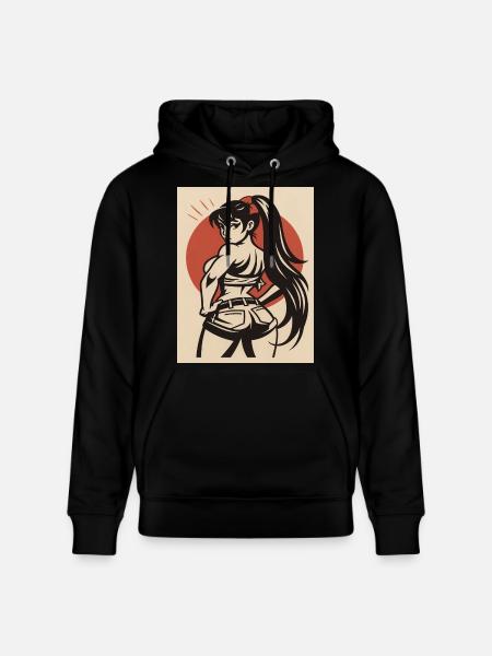 Pin-up d’une combattante - Sweat à capuche bio CRUISER Stanley/Stella Unisexe - noir