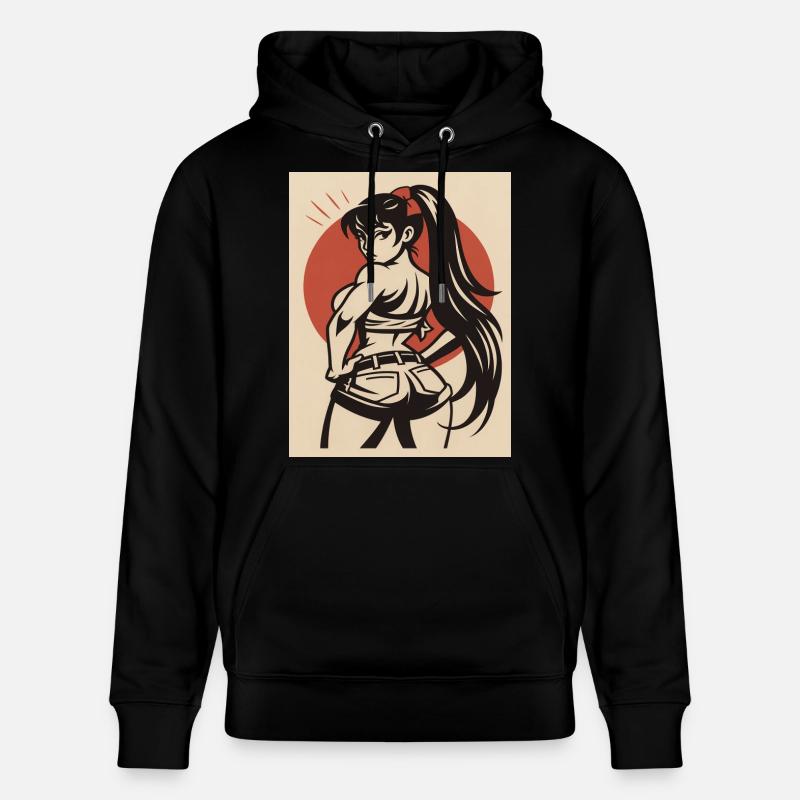 Pin-up d’une combattante - Sweat à capuche bio CRUISER Stanley/Stella Unisexe - noir