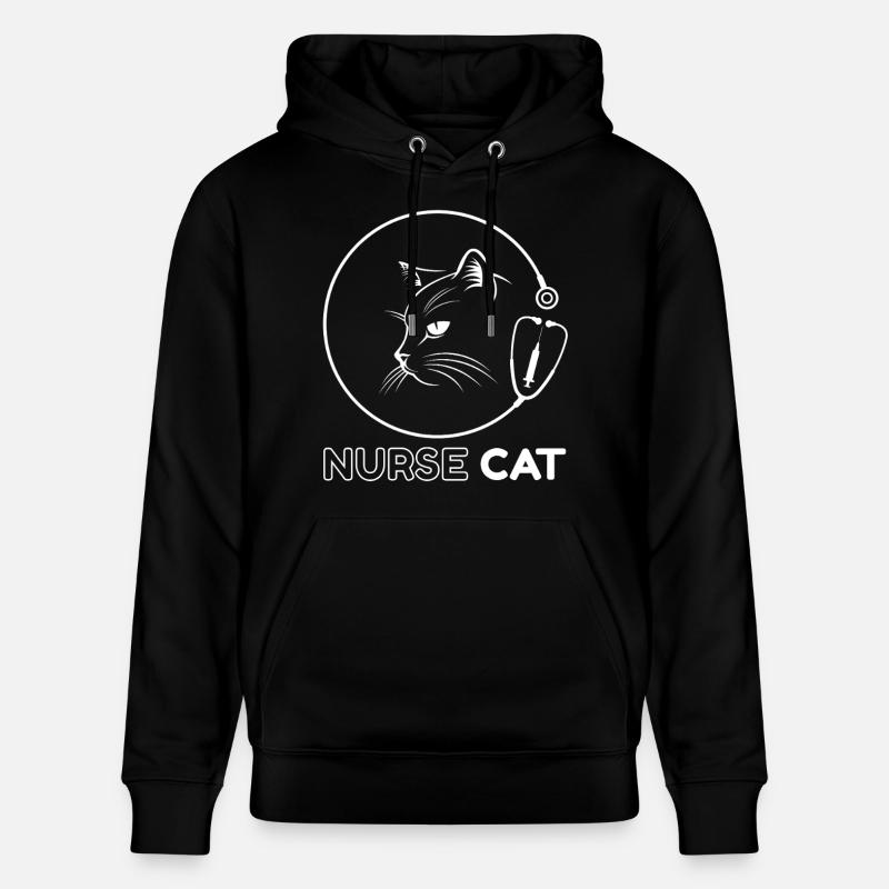 Chat infirmier logo clinique - Sweat à capuche bio CRUISER Stanley/Stella Unisexe - noir