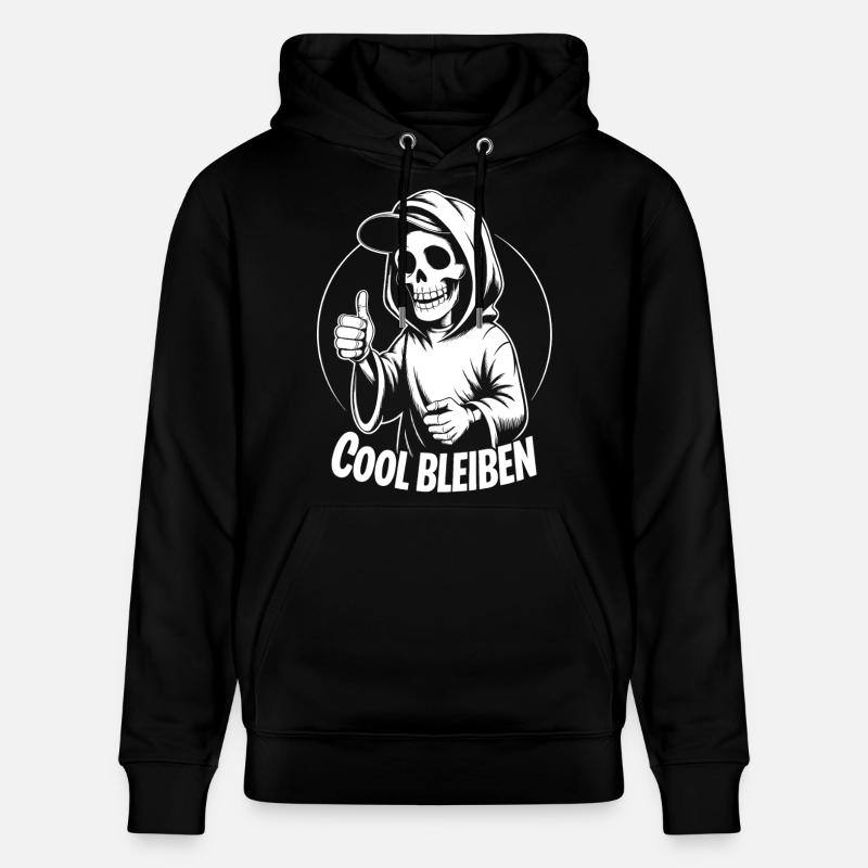Pouce levé avec capuche squelette - Sweat à capuche bio CRUISER Stanley/Stella Unisexe - noir