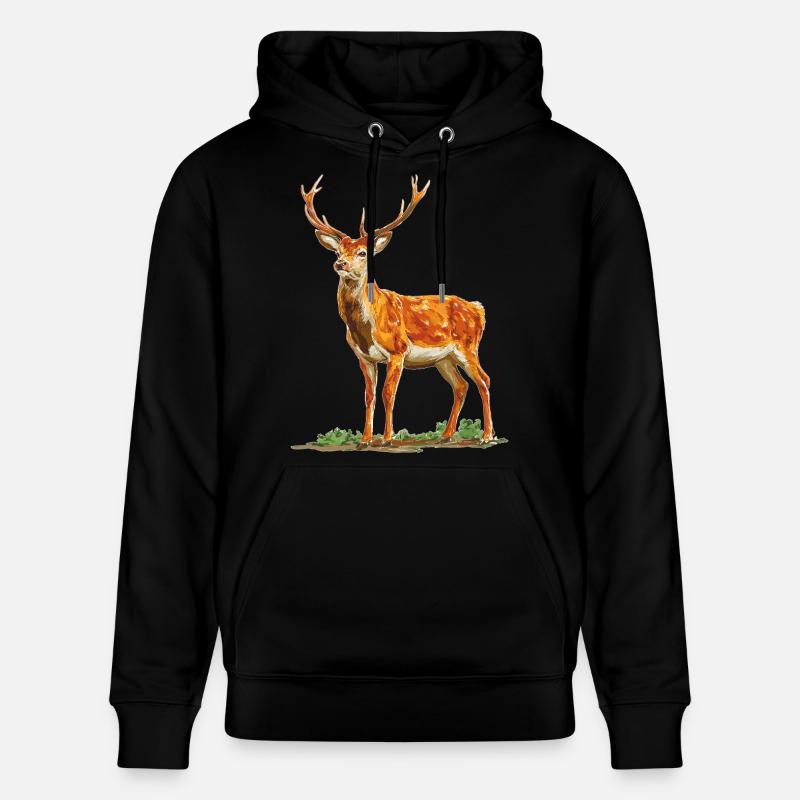 Cerf - Sweat à capuche bio CRUISER Stanley/Stella Unisexe - noir