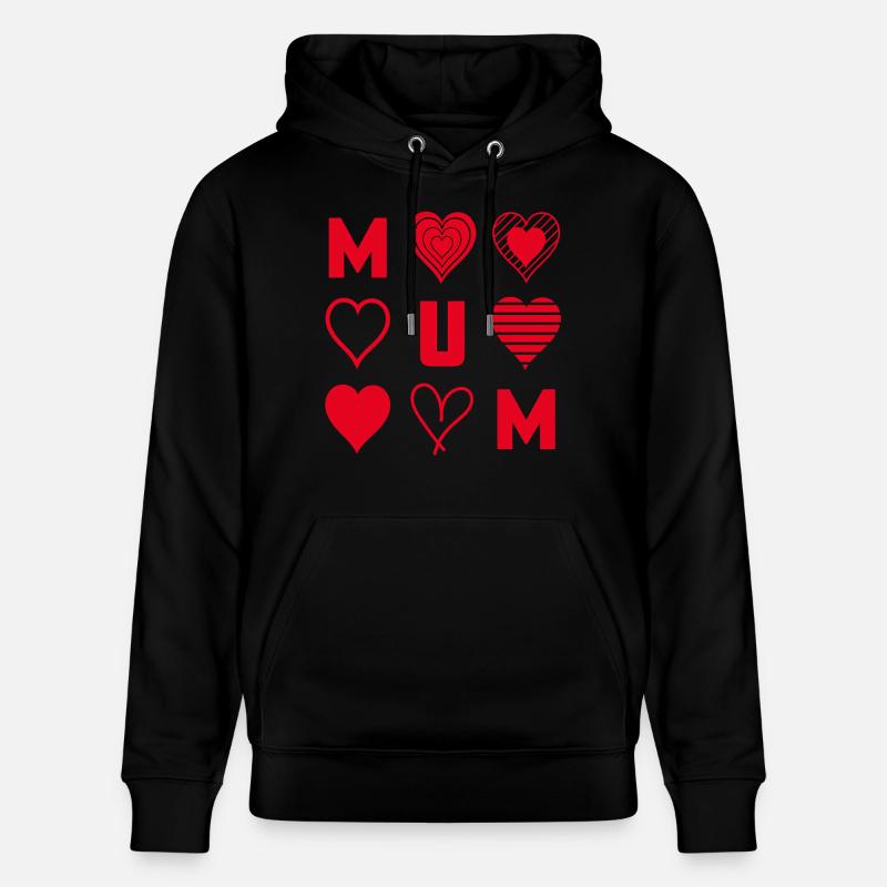 Coeurs Rouges Maman - Sweat à capuche bio CRUISER Stanley/Stella Unisexe - noir