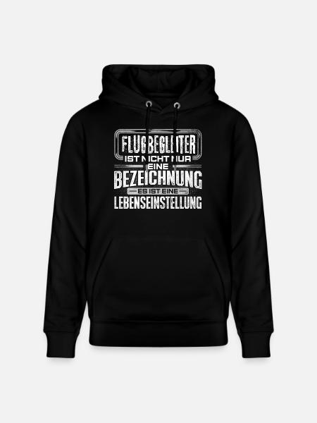 FLUGBEGLEITER - Leben - Stanley/Stella Unisex Bio-Hoodie CRUISER  - Schwarz