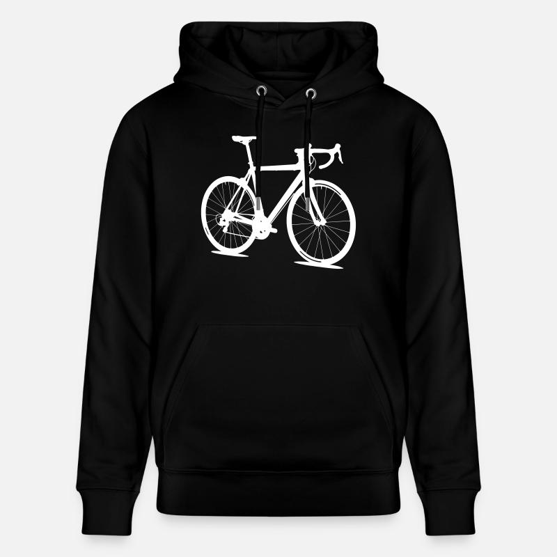 Silhouette de vélo de route - Sweat à capuche bio CRUISER Stanley/Stella Unisexe - noir