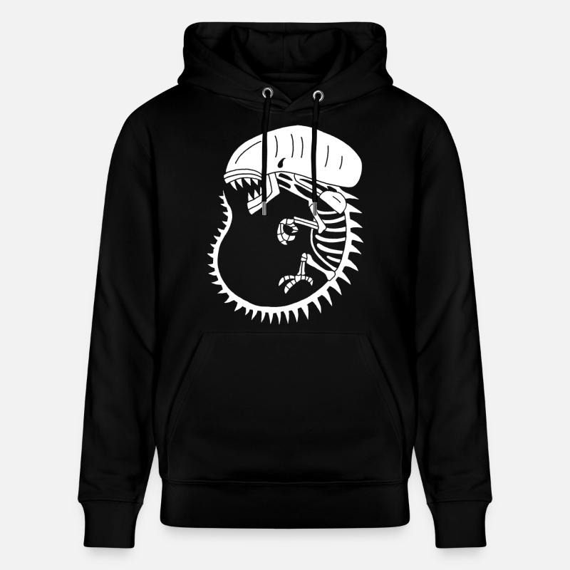 Squelette de monstre extraterrestre blanc - Sweat à capuche bio CRUISER Stanley/Stella Unisexe - noir