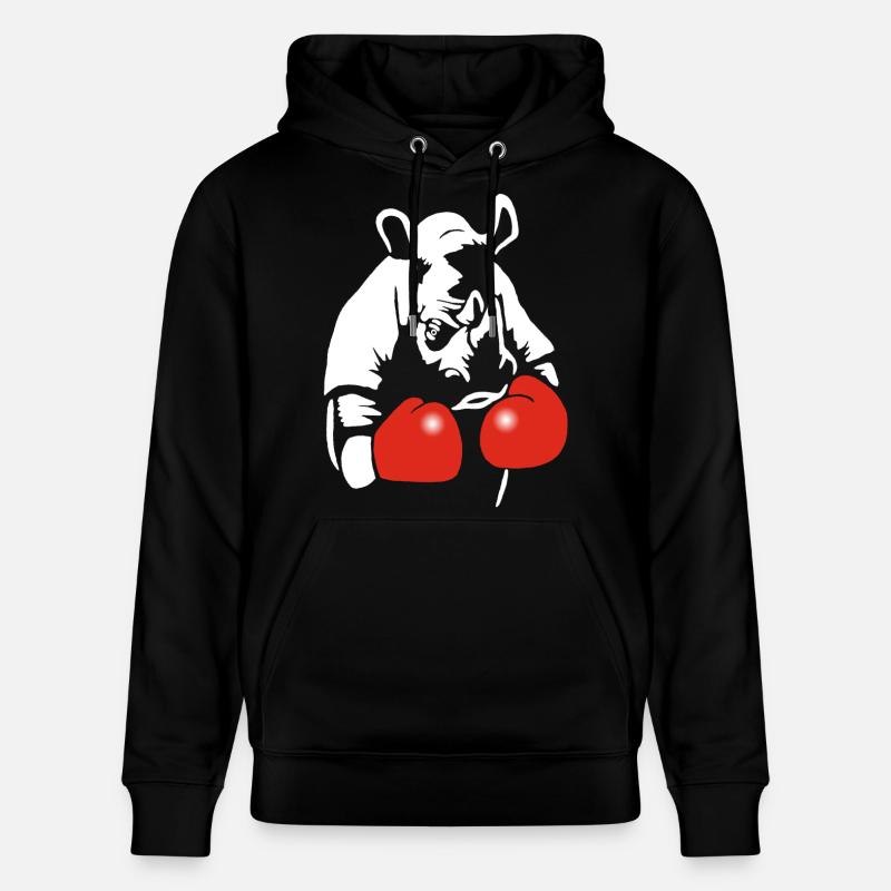 Box-Nashorn - Stanley/Stella Unisex Bio-Hoodie CRUISER  - Schwarz